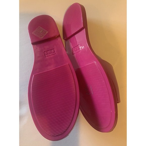 JACK ROGERS Orchid Patricia Bow Accent Jelly Slide Sandals Sz 10 - Picture 5 of 6